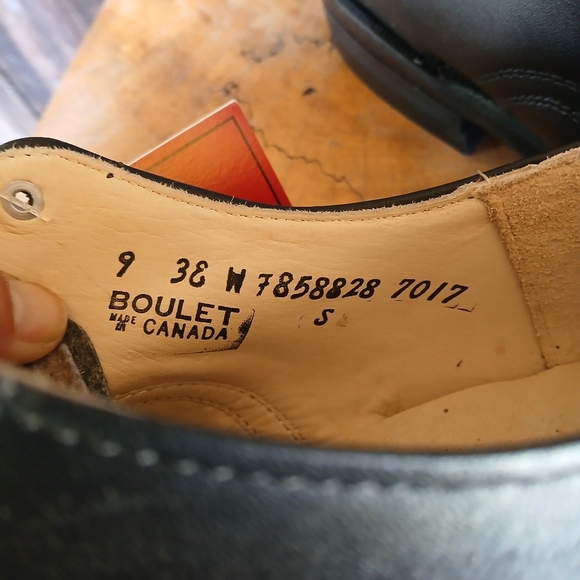 New Boulet Black Leather Men's Shoes - Picture 3 of 3